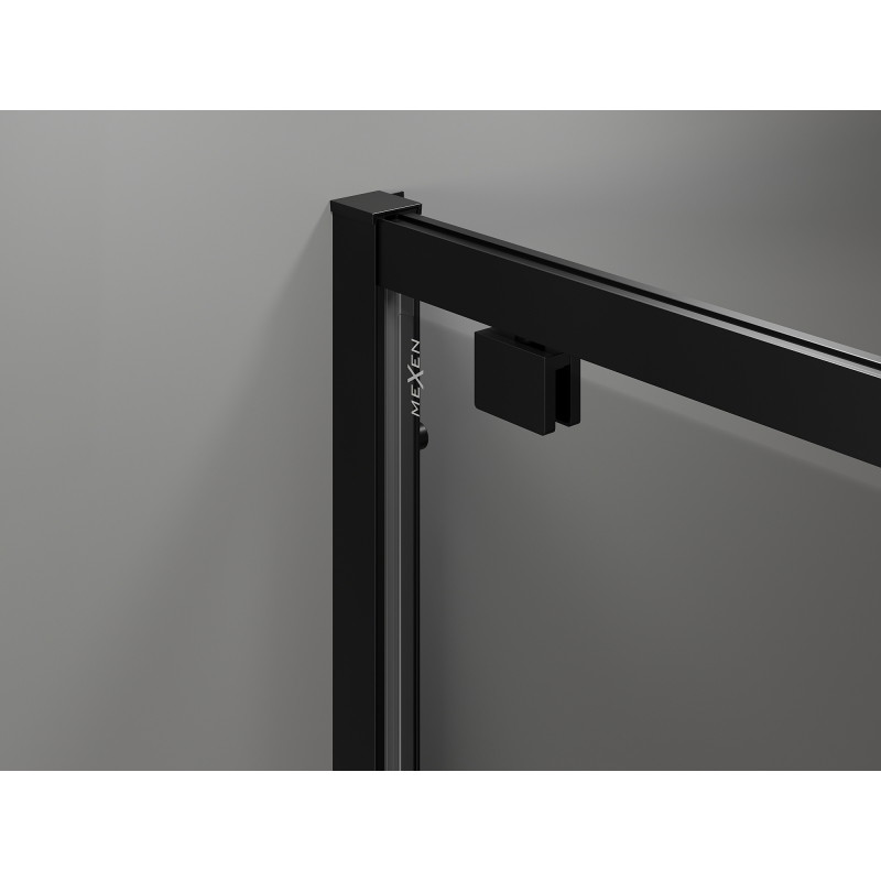 Mexen Exo-BR Duo uși de duș duble batante 80 cm, transparente, negre - 8182-080-000-70-00