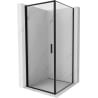 Mexen Exo cabină de duș pivotantă 70 x 70 cm, transparentă, neagră - 817-070-070-70-00