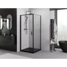 Mexen Exo cabină de duș pivotantă 70 x 70 cm, transparentă, neagră - 817-070-070-70-00