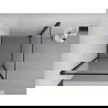 Mexen Exo cabină de duș cu ușă batantă 80 x 80 cm, transparent, neagră - 817-080-080-70-00