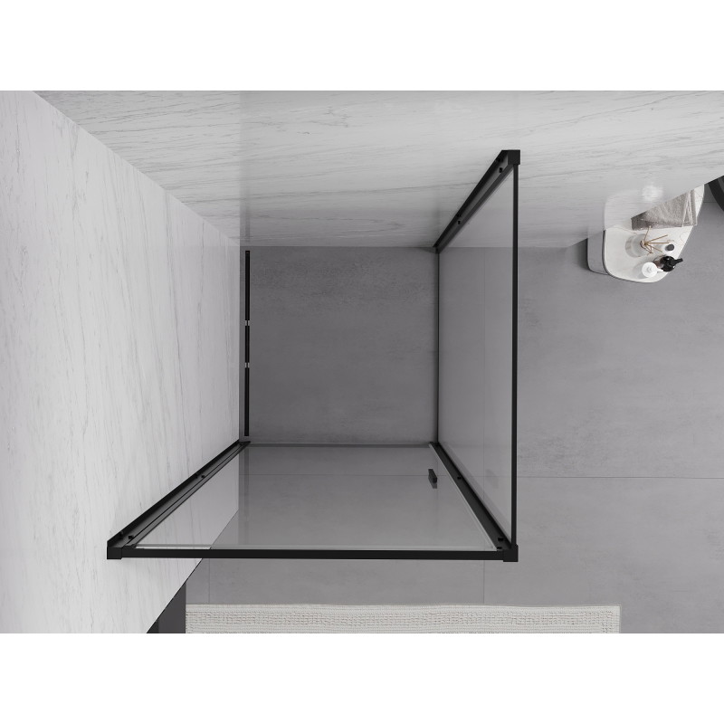 Mexen Exo-B cabină de duș oscilantă 90 x 90 cm, transparentă, neagră - 817-090-090-70-00