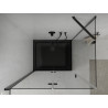 Mexen Lima összecsukható zuhanykabin 100 x 80 cm, átlátszó, fekete + Flat zuhanytálca, fekete - 856-100-080-70-00-4070B