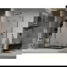Mexen Lima cabină de duș pliabilă 100 x 80 cm, transparent, Neagră + cadă de duș Flat, Neagră - 856-100-080-70-00-4070B