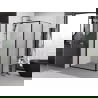 Mexen Exo cabină de duș cu deschidere laterală 70 x 100 cm, transparent, negru - 817-070-100-70-00