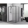 Mexen Exo-B cabina de duș pivotantă 90 x 100 cm, transparentă, neagră - 817-090-100-70-00