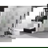 Mexen Exo cabină de duș semicirculară glisantă 80 x 80 cm, transparent, crom - 8132-080-080-01-00