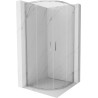 Mexen Exo-S Duo Cabină de duș semicirculară glisantă 90 x 90 cm, transparentă, cromată - 8132-090-090-01-00