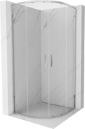 Mexen Exo-S Duo Cabină de duș semicirculară glisantă 90 x 90 cm, transparentă, cromată - 8132-090-090-01-00