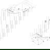 Cabină de duș asimetrică semicirculară culisantă Mexen Exo 90 x 80 cm, transparentă, crom - 8132-090-080-01-00