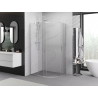 Mexen Exo-S Duo cabină de duș semicirculară asimetrică glisantă 100 x 80 cm, transparentă, crom - 8132-100-080-01-00