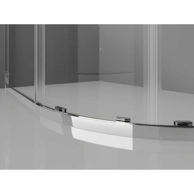 Mexen Exo cabină de duș semicirculară asimetrică glisantă 100 x 80 cm, transparent, crom - 8132-100-080-01-00