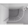 Mexen Exo cabină de duș semicirculară asimetrică glisantă 100 x 80 cm, transparent, crom - 8132-100-080-01-00