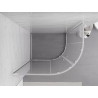 Mexen Exo-S Duo cabină de duș semicirculară asimetrică glisantă 100 x 80 cm, transparentă, crom - 8132-100-080-01-00