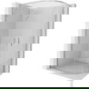 Mexen Exo félköríves aszimmetrikus tolóajtós zuhanykabin 120 x 90 cm, átlátszó, króm - 8132-120-090-01-00