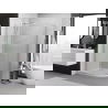 Mexen Exo cabină de duș semicirculară asimetrică glisantă 120 x 90 cm, transparent, crom - 8132-120-090-01-00
