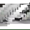 Mexen Exo cabină de duș semicirculară asimetrică glisantă 120 x 90 cm, transparent, crom - 8132-120-090-01-00