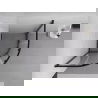 Mexen Exo félköríves zuhanykabin tolóajtós 90 x 90 cm, átlátszó, fekete - 8132-090-090-70-00