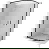 Mexen Exo cabină de duș semicirculară asimetrică glisantă 100 x 90 cm, transparent, negru - 8132-100-090-70-00