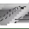 Mexen Exo cabină de duș semicirculară asimetrică culisantă 120 x 90 cm, transparentă, neagră - 8132-120-090-70-00