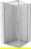 Mexen Exo cabină de duș glisantă 100 x 100 cm, transparentă, crom - 8151-100-100-01-00