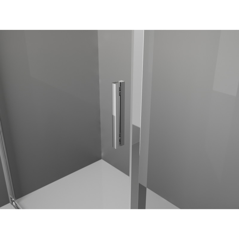Mexen Exo-R 90 x 75 cm-es, átlátszó, krómozott, nyíló zuhanykabin - 819-090-075-01-00