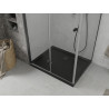 Mexen Lima cabina de duș pliabilă 100 x 90 cm, transparentă, neagră + cadă de duș Flat, neagră - 856-100-090-70-00-4070B