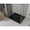 Mexen Lima cabina de duș pliabilă 100 x 90 cm, transparentă, neagră + cadă de duș Flat, neagră - 856-100-090-70-00-4070B