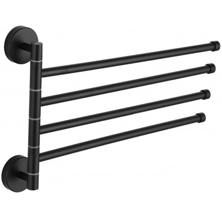 Mexen cuier rotativ cvadruplu pentru prosoape, negru - 7039244-70