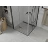 Mexen Lima Duo cabină de duș pliabilă 70 x 70 cm, transparent, negru - 856-070-070-70-00-02