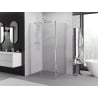 Mexen Exo nyíló zuhanykabin 150 x 80 cm, átlátszó, króm - 819-150-080-01-00