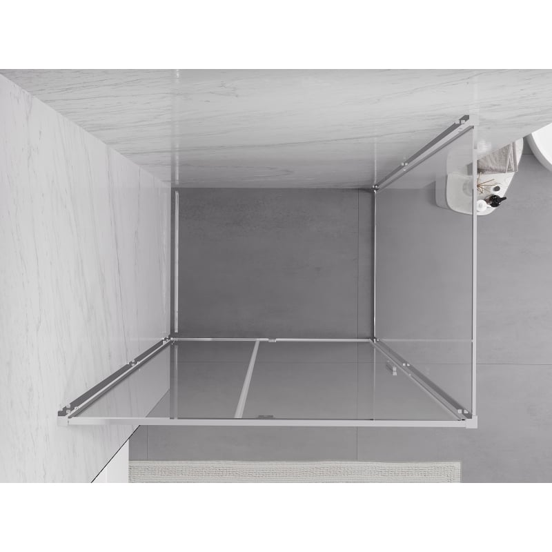 Mexen Exo-R 130 x 90 cm-es, nyitható zuhanykabin, átlátszó, króm - 819-130-090-01-00