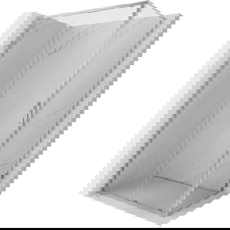 Mexen Exo cabină de duș glisantă 155 x 70 cm, transparentă, crom - 8151-155-070-01-00