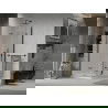 Mexen Lima Duo cabină de duș pliabilă 80 x 80 cm, transparent, Neagră + cadă de duș Flat - 856-080-080-70-02-4010B
