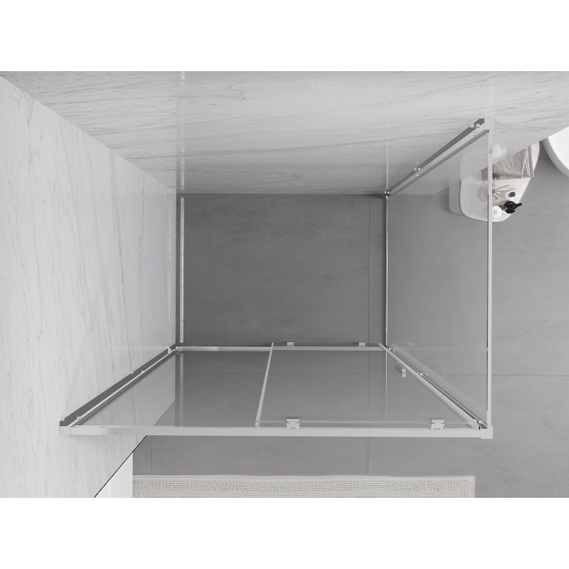 Mexen Exo-S cabina de duș glisantă 90 x 80 cm, transparentă, crom - 8151-090-080-01-00