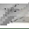 Mexen Lima Duo cabină de duș pliabilă 100 x 100 cm, transparent, Neagră + cadă de duș Flat - 856-100-100-70-02-4010B