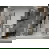 Mexen Lima Duo cabină de duș pliabilă 100 x 100 cm, transparent, Neagră + cadă de duș Flat - 856-100-100-70-02-4010B