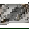 Mexen Lima Duo cabină de duș pliabilă 100 x 100 cm, transparent, Neagră + cadă de duș Flat - 856-100-100-70-02-4010B