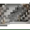 Mexen Lima cabină de duș pliabilă 80 x 80 cm, Grafit, Crom + cadă de duș Flat, Neagră - 856-080-080-01-40-4070