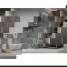 Mexen Lima cabină de duș pliabilă 80 x 80 cm, Grafit, Crom + cadă de duș Flat, Neagră - 856-080-080-01-40-4070
