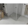 Mexen Lima 80 x 80 cm-es, összecsukható zuhanykabin, átlátszó, króm - 856-080-080-01-00
