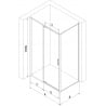 Mexen Exo cabină de duș cu uși pivotante 105 x 80 cm, transparent, negru - 819-105-080-70-00