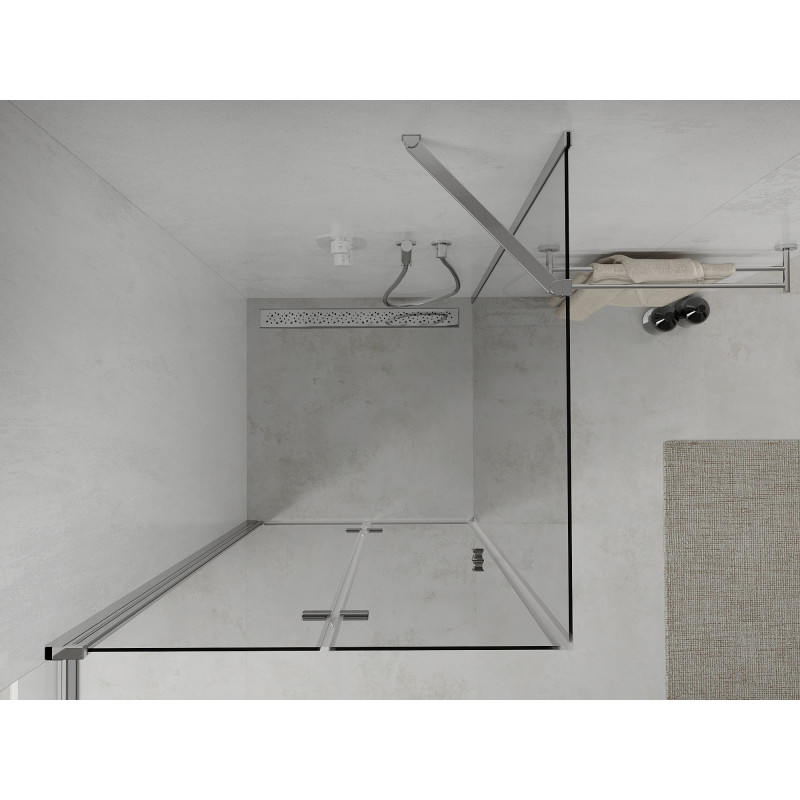 Mexen Lima cabina de duș pliată 90 x 90 cm, transparentă, crom - 856-090-090-01-00