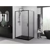 Mexen Exo cabină de duș cu deschidere 95 x 85 cm, transparent, negru - 819-095-085-70-00