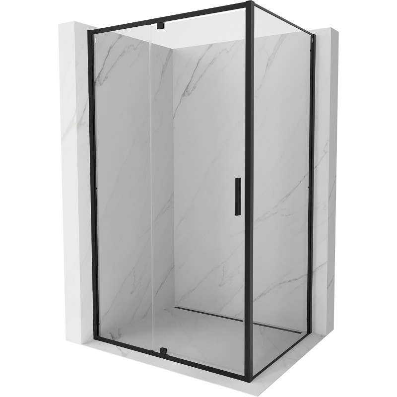 Mexen Exo-R cabină de duș cu ușă batantă 160 x 85 cm, transparent, neagră - 819-160-085-70-00
