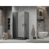 Mexen Lima cabină de duș pliabilă 80 x 100 cm, Grafit, Crom + cadă de duș Flat, Neagră - 856-080-100-01-40-4070