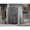 Mexen Lima cabină de duș pliabilă 80 x 100 cm, grafit, crom + cadă Flat, negru - 856-080-100-01-40-4070