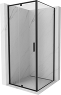 Mexen Exo-R 90 x 90 cm-es nyíló zuhanykabin, átlátszó, fekete - 819-090-090-70-00