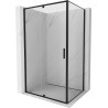 Mexen Exo-R 110 x 90 cm-es nyíló zuhanykabin, átlátszó, fekete - 819-110-090-70-00