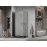 Mexen Lima cabină de duș pliabilă 80 x 120 cm, grafit, crom + cadă Flat, negru - 856-080-120-01-40-4070