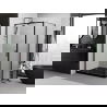 Cabină de duș cu ușă pivotantă Mexen Exo 140 x 90 cm, transparent, negru - 819-140-090-70-00